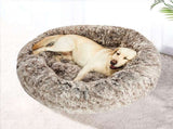 PaWz Pet Bed Cat Dog Donut Nest Calming L Brown Large PT1035-L-BR