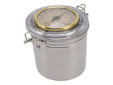 Cigar Jar Stainless Steel Silicone Ring with Hygrometer Waterproof Sealed Storage Jar for Home V1294-YM0626-3118220331214