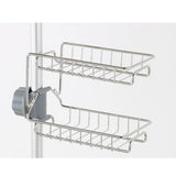 HOOWIFFY Silver Stainless Steel Faucet Storage Rack Adjustable Sponge Holder for Draining Kitchen V1189-WXFWAL-20260326-02619