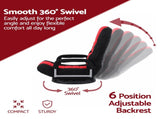 Artiss Floor Gaming Chair with 360 Swivel, 6-Position Backrest for Gaming FLOOR-SBL-GAME-FA-BKRD