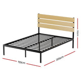 Artiss Bed Frame Queen Size Metal Base Mattress Platform Foundation Black PAULA MBED-C-PAULA-Q-BK-AB