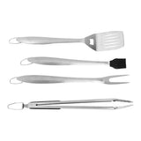 4 Piece Stainless Steel BBQ Grill Tool Set, Heavy Duty Rust Resistant Utensils for Camping, Outdoor V1189-LC-HW-00502