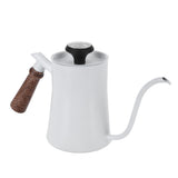 650ml Hanging Ear Hand Coffee Pot Stainless Steel Drip Type Coffeeware Tool with ThermometerWhite V1294-YM0901-3118210062312