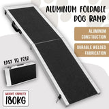 Furtastic Foldable Aluminium Dog Ramp - 183 x 38cm RAM-DOG-06