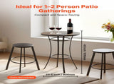 Outdoor Round Bar Table, 60 cm Counter Bar Height Bistro Table, Patio Dining Tables with V952-HXZCLTJBZYX2Z6Y3K001V0