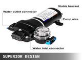 Water Pressure Diaphragm Pump, 12V FL-40 High Pressure Diaphragm Water Pump, 40PSI Automatic Self V952-FL-40GMB12V000001V0
