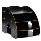 ArC shaped Multiple Layer A4 Magazine Book File Stand Organizer Office Home Desk Storage Box 2 V1294-YM0901-JY26795-02