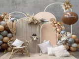 Metal Arch Backdrop White Stand Wedding Arch Stand Set of 3 Square Arched Frame for V985-METALBACKDROPWHITE