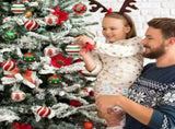 30Pcs Ball Ornaments, Red and Green Ornaments, Tree Decorations, 2.4in V1192-AZ-W-20974