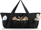 Large Beach Tote Bag With Zipper, Foldable Waterproof Memory Fabric, 7 Compartments For Family V1237-ZY-807-179