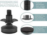 8 Pack Heavy Duty Furniture Levelers, 3/8-16 Adjustable Leg Levelers for Tables Chairs, Black V1188-MS-721-232