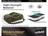 Versatile Tactical Duffle Bag with Convertible Backpack Straps, Water-Resistant 600D Nylon, MOLLE V1341-ZY-D5ZHUYRW-KHAKI