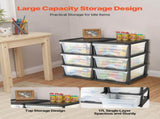 Plastic Storage Drawers, 2 Pack Storage Organizer Drawer, 6 Drawers Closet Organization and Storage V952-CWCT1YKLDD1GCPFV6001V0