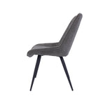 Helenium Dining Chair Set of 2 Fabric Seat with Metal Frame - Graphite V315-VOD-GATS-02-2PC-KIT