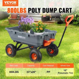 VEVOR Dump Cart, Poly Garden Dump Cart with Easy to Assemble Steel Frame, Dump Wagon with 2-in-1 V952-SLZXTC800B00XSY7GV0