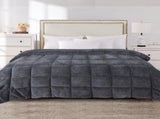 DreamZ Quilt Doona Comforter Blanket Grey King QU1005-K-GY
