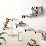 Wall Mounted Cat Shelves, Cat Wall Shelves and Perches with Jumping Boards, Hammock, Sofa, Cat Tree V952-ZYSBGSMPJ6JTKY3NYV0