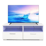 White TV Cabinet with LED lights with RGB remote control V195-TS008