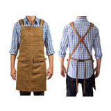 Woodworking Apron for Men Shop Apron Thick Canvas Work Apron with Tool Pockets,Carpentry Electrician V1192-AZ-W-3477