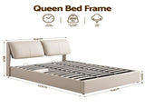 Artiss Queen Bed Frame Gas Lift Storage 3 Drawers Adjustable Headboard Platform Base BFRAME-G-APEX-Q-BG-ABC