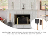 Tools Fireplace Shovel Coal-ash Shovel Fireplace Cleaning Set Metal Wrought Iron Wooden V1370-AZ4-16112