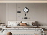 Modern Diamond Wall Clock Creative 3D Design Silent Quartz Wall Clock for Living Room, Bedroom, V1107-CS-KTGZ