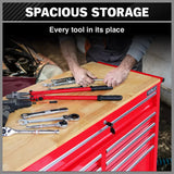 9 Drawers Tool Box Chest Cabinet Trolley Box Garage Storage Toolbox Red 1000lbs V465-86512