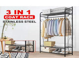 Extra Large Metal Clothes Rail Storage Dress Hanging Garment Rack Portable Stand V767-ZJJ323-G2