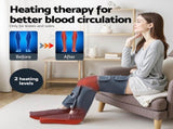 Livemor Leg Foot Massager Air Compression With Back Neck Massager Heat MAS-FOOT-NECK-01-BK