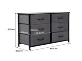 Levede Storage Cabinet Tower Chest Dark Grey CH1047-DG_NZ