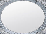 Wall Mirror Sparkling Crush Crystal MDF Silver And Grey MRR-01 V43-MRR-01