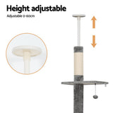 i.Pet Cat Tree 290cm Tower Scratching Post Scratcher Floor to Ceiling Cats Bed PET-CAT-POLE-GRWH