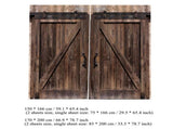 Wooden Door Style Living Room Bedroom Window Semi Blackout Semi Shade Printing Curtain 170 * 200 cm V1294-YM0901-JY35916-02