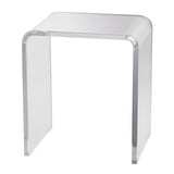 Acrylic End Table, C-Shaped Lucite Side Table, Clear Acrylic Side Table for Drink, Food, Snack used V952-YKLBZXTMSDGZUGWAPV0