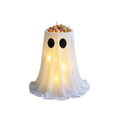 Halloween Ghost Candy Bowl Decoration with Water-Fill Base and Warm LED Battery Box Light V888-ELOSUNG54985-1