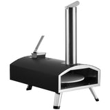 Outdoor Pizza Oven, 12" Wood Fired Pizza Ovens, Pellet Pizza Stove with Built-in Thermometer, with V952-BXPSL12YCKLPK77LXV0