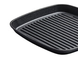 Steak Grill Pan with Wooden Handle 8.7in Thickened Bottom Even Heating Nonstick Grill Pan with Pour V1294-YM0901-3118240108611
