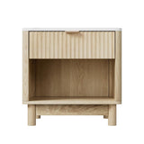 Artiss 2X Bedside Table Nightstand 1 Drawer Shelves Pine FUR-Z-BS-01-WDX2