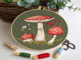 Mushroom Embroidery Kits for Beginners, Adult Embroidery Kit Cross Stitch Kit V1192-AZ-W-25916