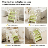 Whiteren's washing stairs, kids bathroom steps, toddler step stool, bathroom stool for kids, V1106-843-WHI-70702