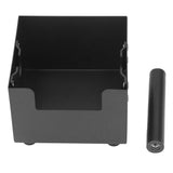 Coffee Knock Box Ground Waste Bin Container Stainless Steel Drawer Type Small Square Black V1294-YM0523-3118220001711