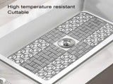 Kitchen Sink Mats Silicone Sink Protectors Heat , Anti Slip Mat for Kitchen with Cushioning V1369-AZ3-W-16040