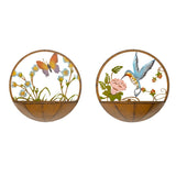 Set 2 Asst Dragonfly Butterfly Wall Planters 39cm V637-24854PLN