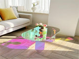 Gorgeous Iridescent Acrylic Side Table Cool Rainbow Coffee Table Home Art Decor V767-JJ-XT1268-G2
