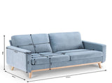 Comforro Willow 2 Seater Compressed Sofa V1158-SF-LM2442-21-2S-AQUA