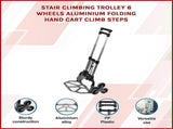 Stair Climbing Trolley 6 Wheels Aluminium Folding Hand Cart Climb Steps V63-828111