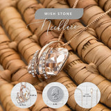 Wish Stone Pendant Necklace, Necklaces for with Birthstone Crystals, Allergy-Free Jewelry for V1164-325804