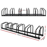 Weisshorn 6 Bike Stand Rack Bicycle Storage Floor Parking Holder Cycling Black BIKE-6-BK