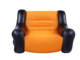 Inflatable Couch Single Sofa PVC Flocking Blow Up Sofa Chair with Armrest for Indoor Outdoor Use V1294-YM0901-3116250021411