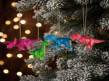 Christabelle 4 Dinosaur Christmas Ornaments Assorted Novelty Figures 15cm Xmas Tree Decorations 112_SHD2014